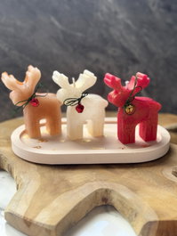 Aberto Design Christmas Candle Set3 Multicolor